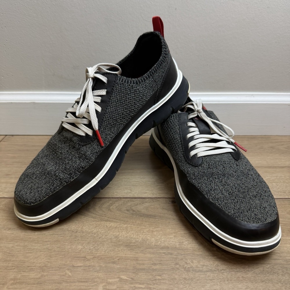 Cole Haan Zero Grand Mens Sz 9 Gray Black Lace Up Shoes Golf